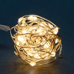 RETIF Guirlande Fil Argent 40 Micro Leds Blanc Chaud L 195 Cm Clearance