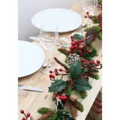 RETIF Guirlande Sapin Avec Baies Et Pommes De Pin L.120Cm Discount