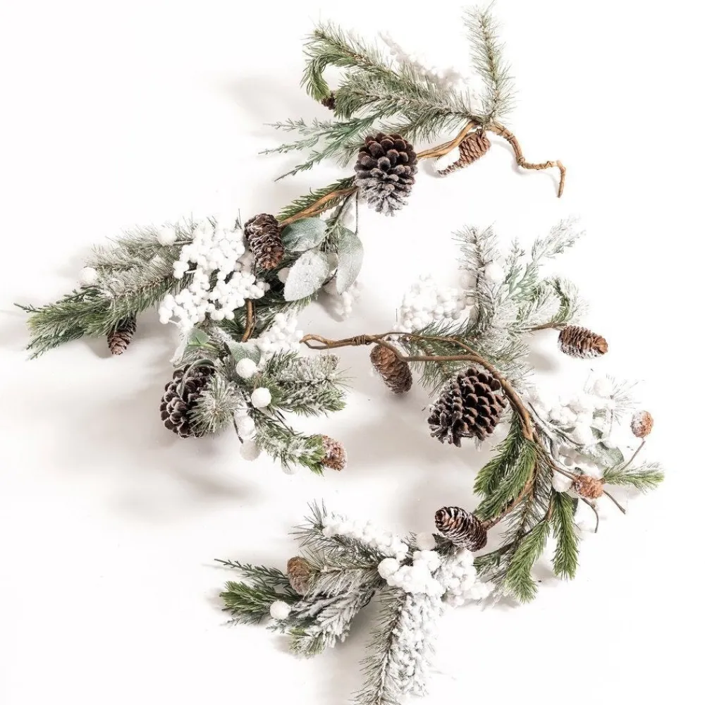 RETIF Guirlande Sapin Enneigee Avec Boules De Neige L 183Cm Cheap