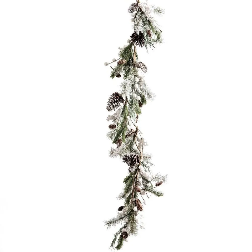 RETIF Guirlande Sapin Enneigee Avec Boules De Neige L 183Cm Cheap