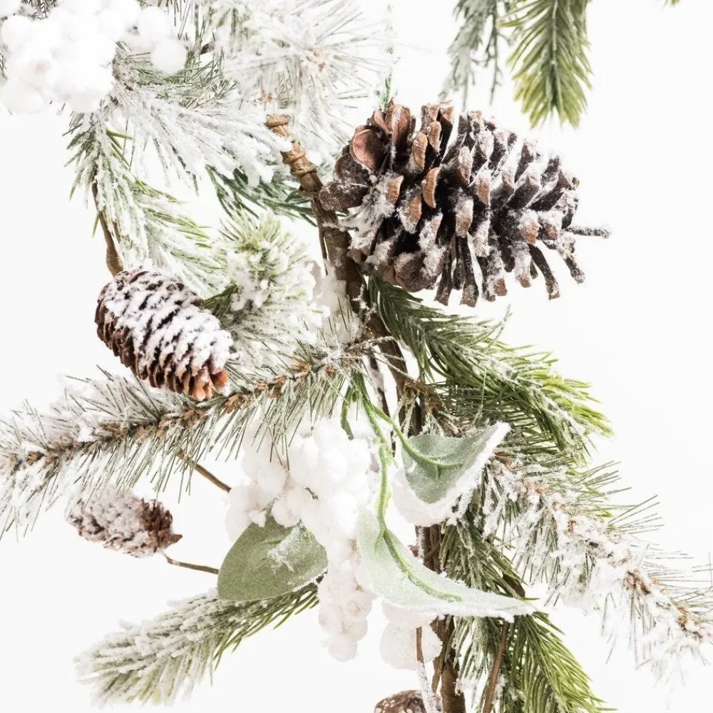 RETIF Guirlande Sapin Enneigee Avec Boules De Neige L 183Cm Cheap