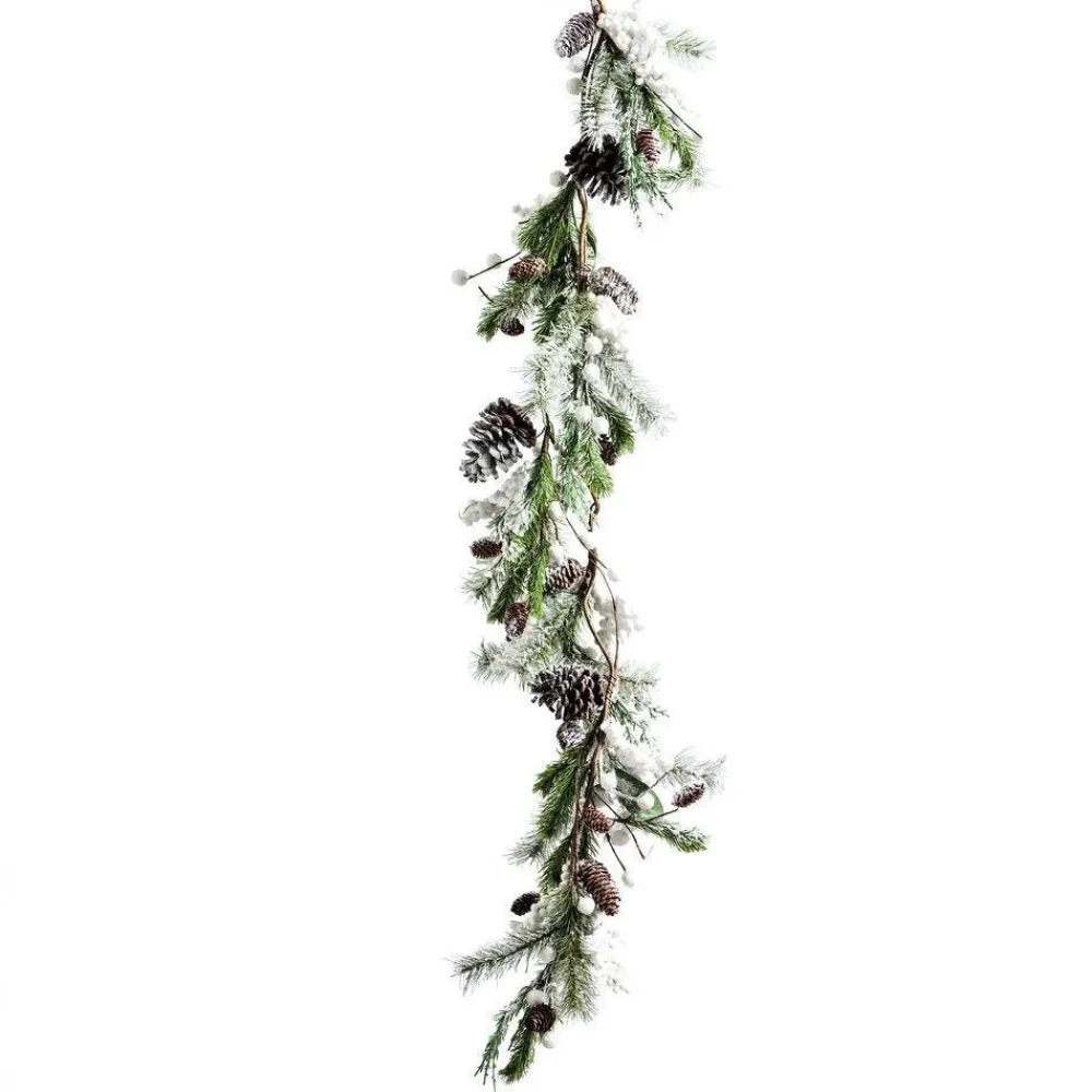 RETIF Guirlande Sapin Enneigee Avec Boules De Neige L 183Cm Cheap
