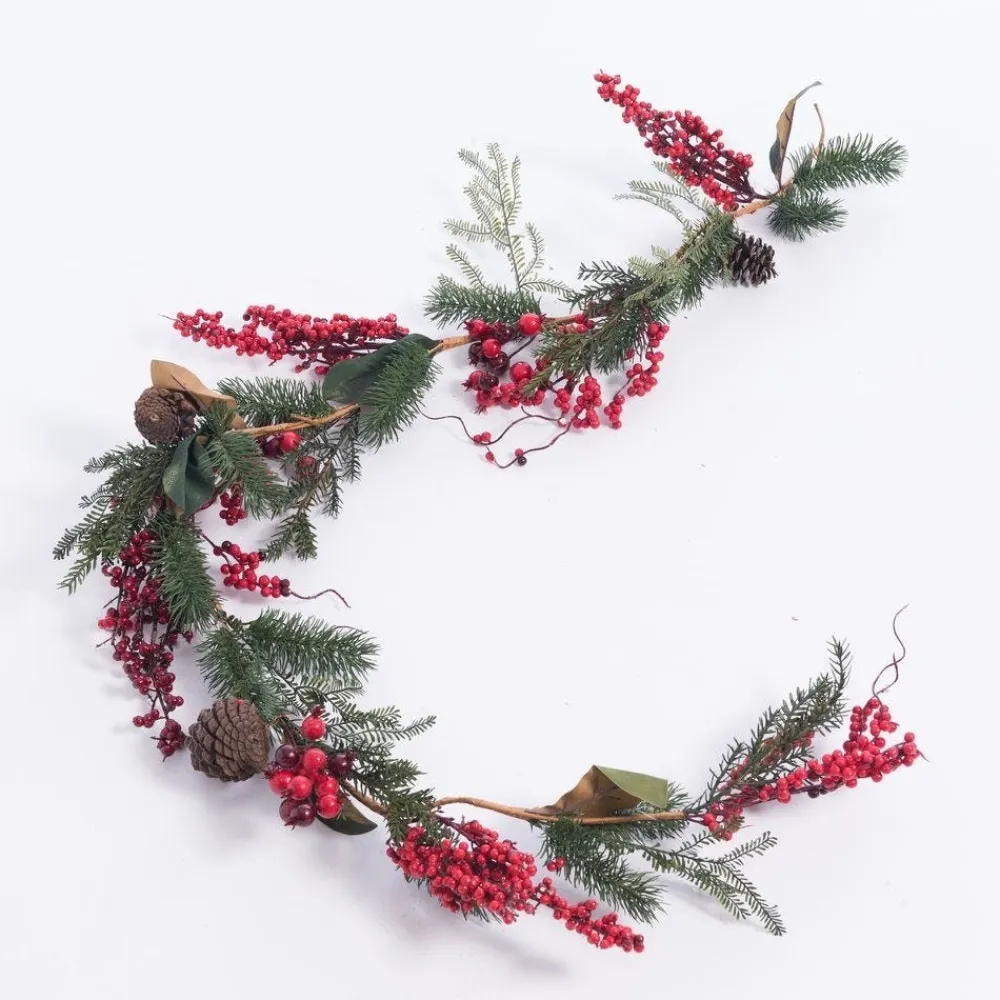 RETIF Guirlande Sapin Et Baies Rouges L 176 Cm Store