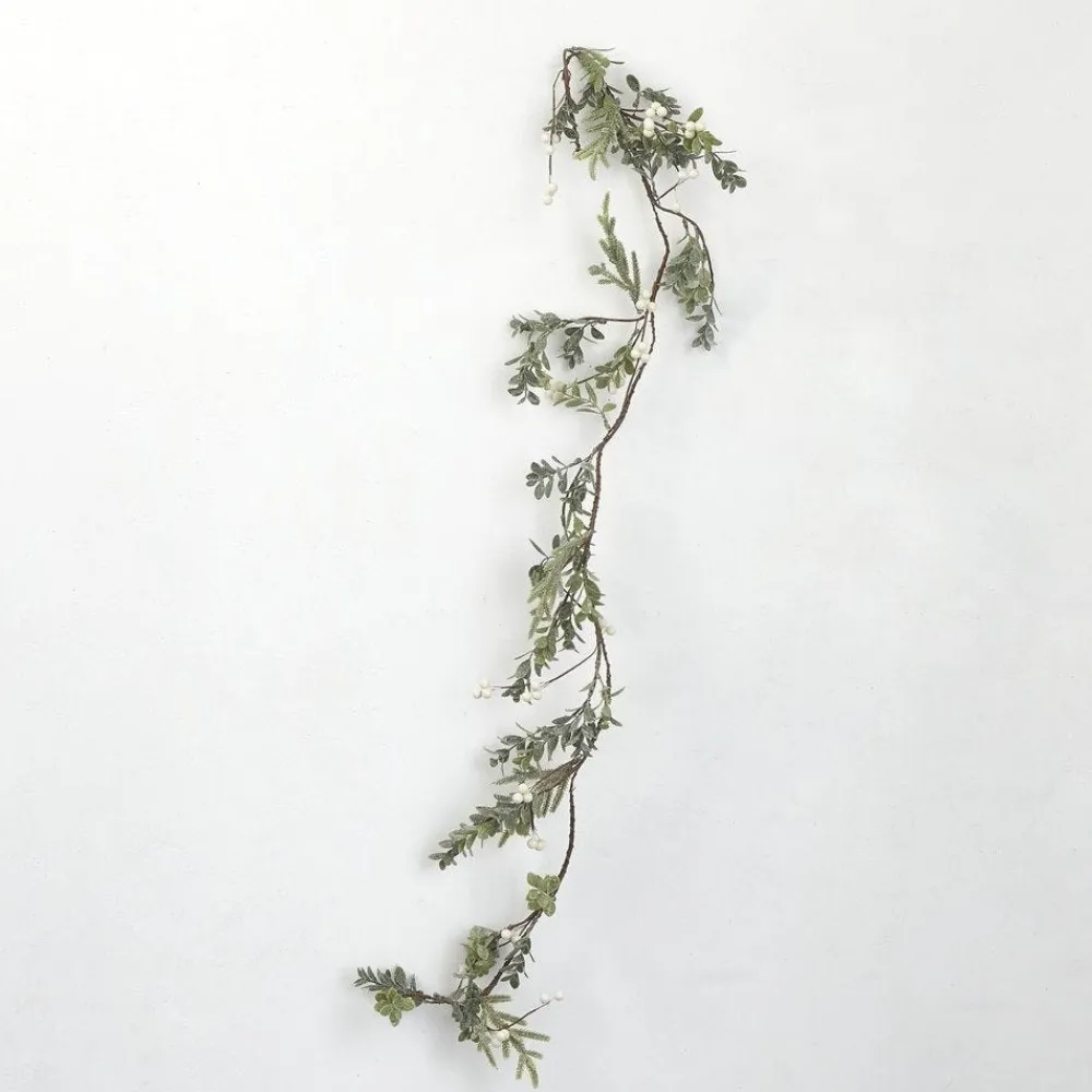 RETIF Guirlande Verte Et Baies Blanches L 130 Cm New