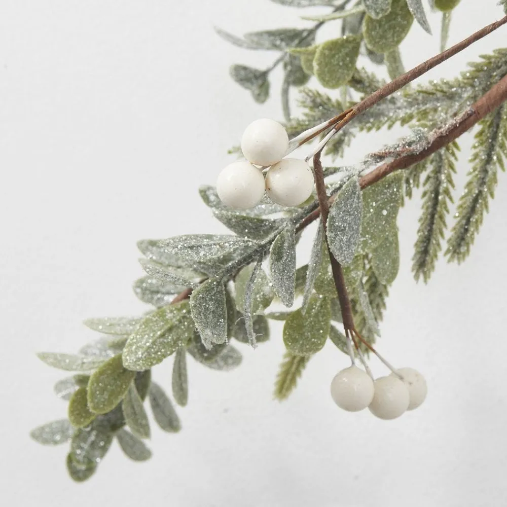 RETIF Guirlande Verte Et Baies Blanches L 130 Cm New