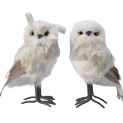 RETIF Hibou Ou Chouette Blanche 14X12X23Cm - 2 Modeles Possibles New
