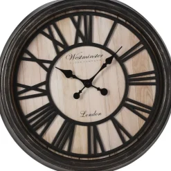 RETIF Horloge Murale Chiffres Romain En Bois O50Cm Shop
