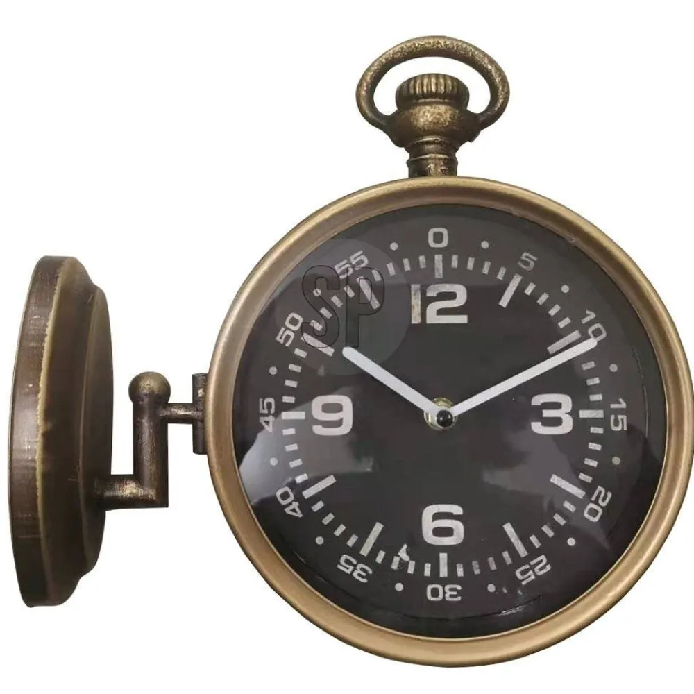 RETIF Horloge Murale De Gare Double Face En Metal L27,5 X P10 X H25Cm Cheap