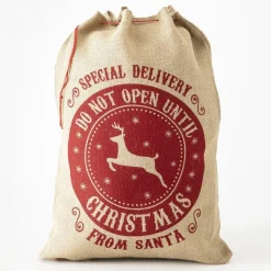 RETIF Hotte Du Pere Noel En Jute L 51 X H 73 Cm New