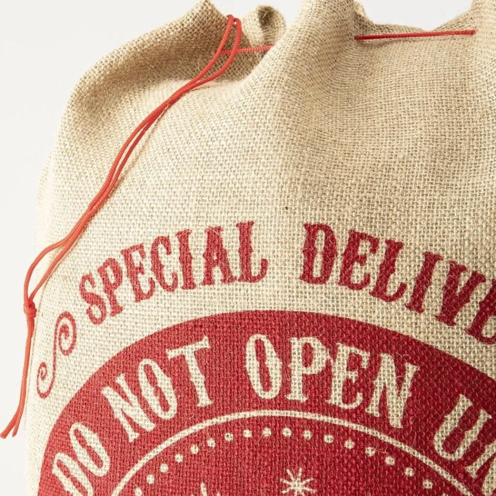 RETIF Hotte Du Pere Noel En Jute L 51 X H 73 Cm New