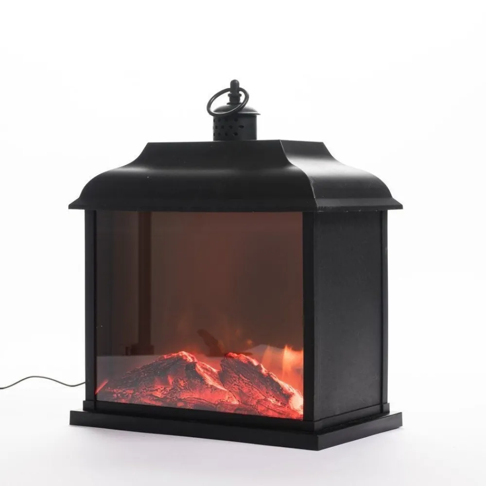 RETIF Lanterne Animee Flammes L 30 X P 17,5 X H 29,5 Cm Online