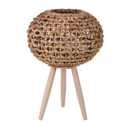 RETIF Lanterne En Rotin Sur Pied Avec Bougeoir En Verre O31 H46Cm Best Sale