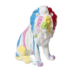 RETIF Lion Decoratif En Resine Blanche Et Peint Trash H60Cm Cheap