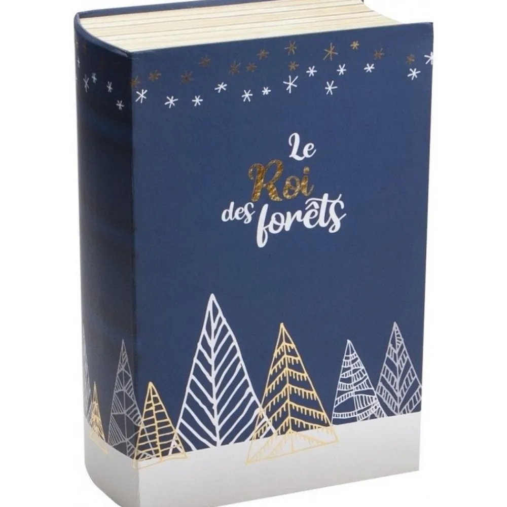 RETIF Livre Coffret En Carton Sapins Bleus/Dorure Noel 20X33,3X10,7 Cm - Par 8 Store