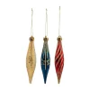 RETIF Lot De 3 Boules De Noel Forme Glacons Pailletes Shop