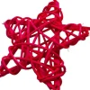 RETIF Lot De 50 Suspensions, Forme Etoile En Rotin Rouge - 6X6X1.5 Cm - Par 40 Hot