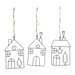 RETIF Maisonnettes Metal Noir Suspendu 11X7Cm Par 6 Store