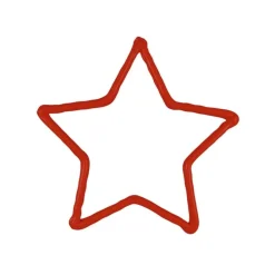 RETIF Motif Etoile Rouge 2D - 20Cm Cheap