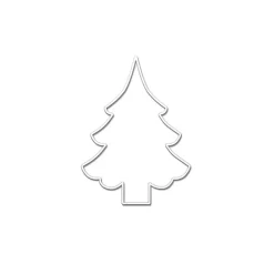 RETIF Motif Sapin Blanc 2D, Ht 25 Cm Hot