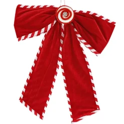 RETIF Noeud Rouge Tissu L 38 X H 43 Cm A Suspendre New