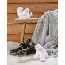 RETIF Ours Polaire Blanc Givre 16X22X17 - 20X20X18Cm - 2 Modeles Possibles Best