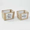 RETIF Paniers En Bois Et Metal L 46 X P 35 X H 29,5 + L 42 X P 31 X H 28 Cm - Par 2 Sale