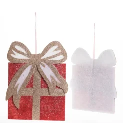 RETIF Paquet Cadeau En Ouate Rouge Et Or A Suspendre - 31.5X40 Et 39X50Cm Cheap