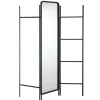 RETIF Paravent Metal Noir Penderie + Miroir + Barres L138 X H171Cm Cheap