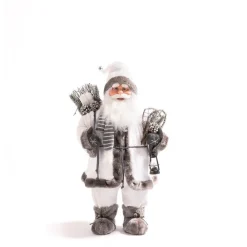 RETIF Pere Noel Blanc Et Gris Avec Raquettes H 78 Cm Online