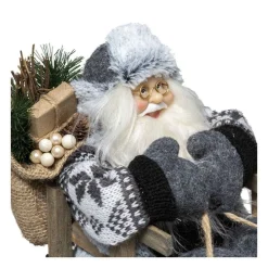 RETIF Pere Noel Chapka Grise Sur Sa Luge 26X26X15Cm Fashion