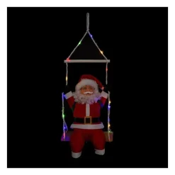 RETIF Pere Noel Grimpeur Sur Balancoire Lumineuse A Led Couleurs Changeantes H70Cm Sale