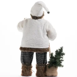 RETIF Pere Noel Manteau Blanc Et Pantalon A Carreaux H 79 Cm Store