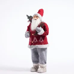 RETIF Pere Noel Rouge Avec Hotte Et Fagot H 115 Cm Flash Sale
