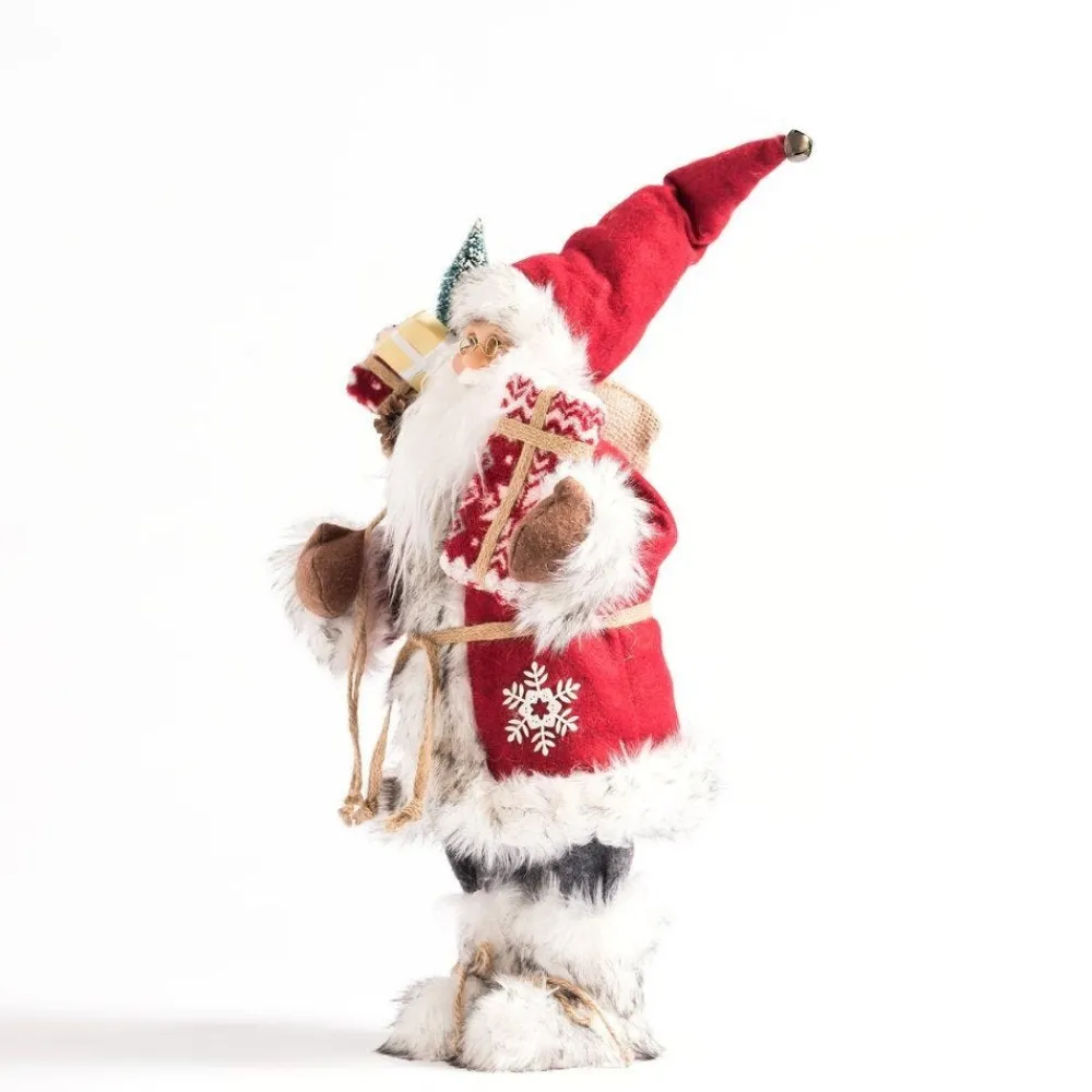RETIF Pere Noel Rouge Avec Hotte Et Cadeau H 46 Cm Hot