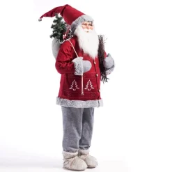 RETIF Pere Noel Rouge Avec Hotte Et Fagot H 151 Cm Store