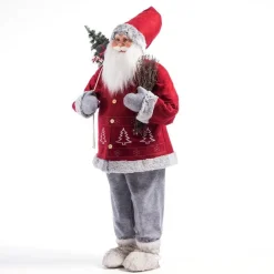 RETIF Pere Noel Rouge Avec Hotte Et Fagot H 151 Cm Store