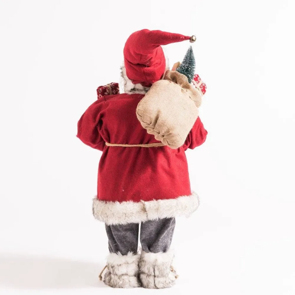 RETIF Pere Noel Rouge Avec Hotte Et Cadeau H 82 Cm Cheap