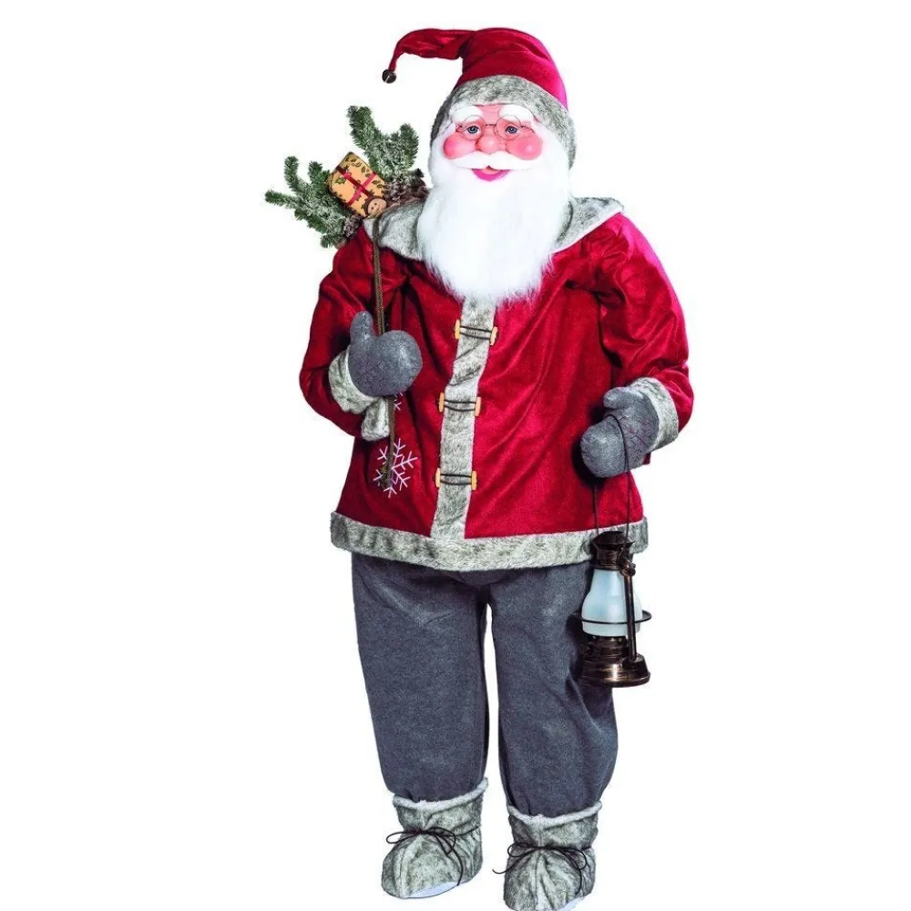 RETIF Pere Noel Rouge Avec Lanterne Et Sac H.180 Cm Clearance
