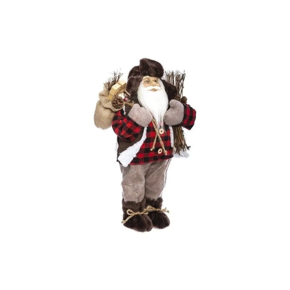 RETIF Pere Noel Traditionnel Bucheron H30Cm Discount