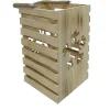 RETIF Photophore En Bois Decoupe Flocon L 18,7 X P 18,7 X H 30 Cm Store