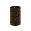 RETIF Photophore En Metal Avec Motif Etoile - Rouille - 7X7X12 Cm Hot