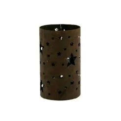RETIF Photophore En Metal Avec Motif Etoile - Rouille - 7X7X12 Cm Hot