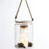 RETIF Photophore En Verre Transparent Avec Deco Et Led Interieur D 18 X H 27Cm Clearance