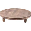 RETIF Plateau En Manguier Sur 3 Pieds Bois O30 X H5,5Cm Clearance