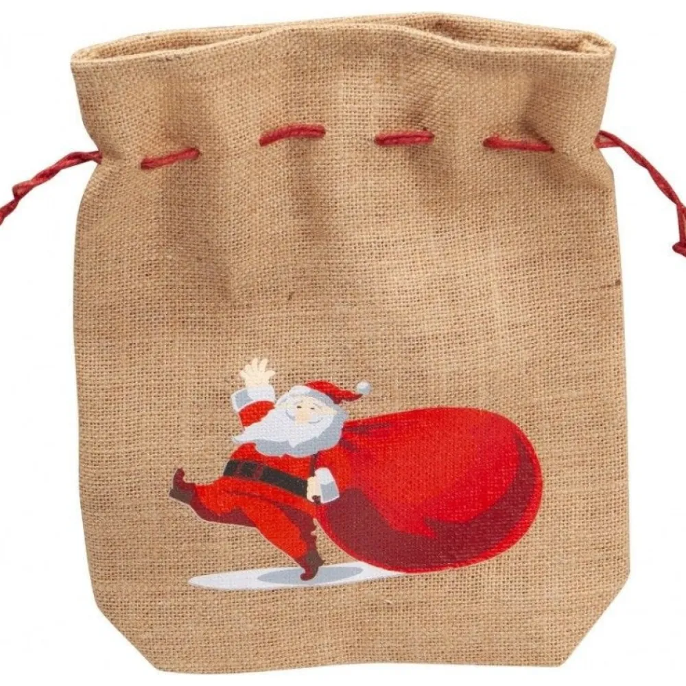 RETIF Pochon Jute Pere-Noel Avec Cordon - 25X6X30 Cm - Par 180 Clearance