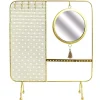 RETIF Porte Bijoux Metal Or Avec Miroir Suspendu Shop