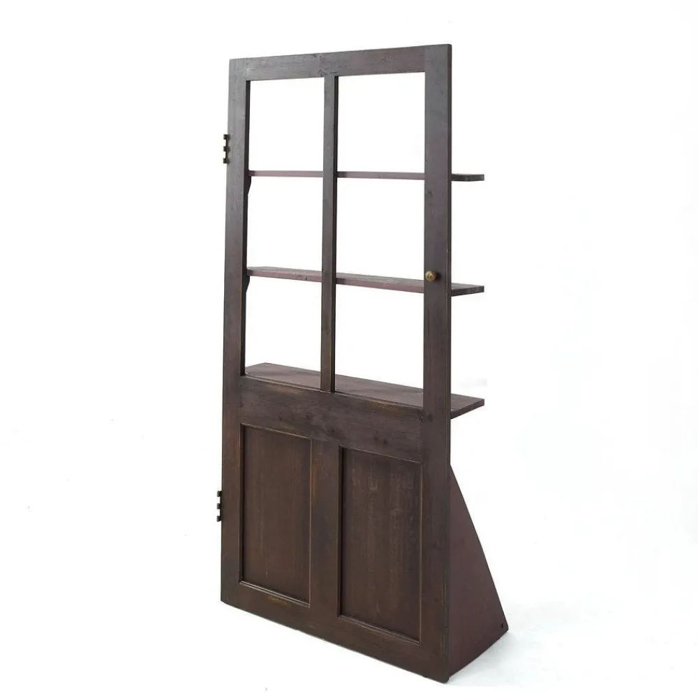 RETIF Porte Decorative En Bois Avec Etageres L 85 X P 20 X H 180Cm Sale
