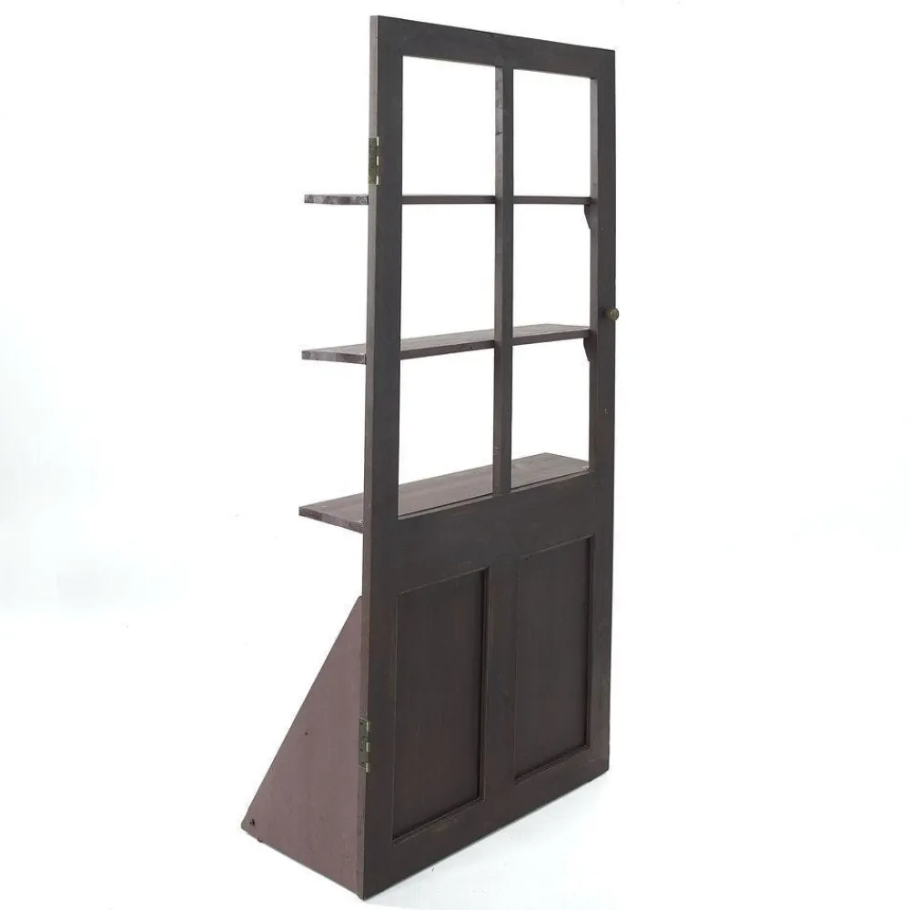 RETIF Porte Decorative En Bois Avec Etageres L 85 X P 20 X H 180Cm Sale