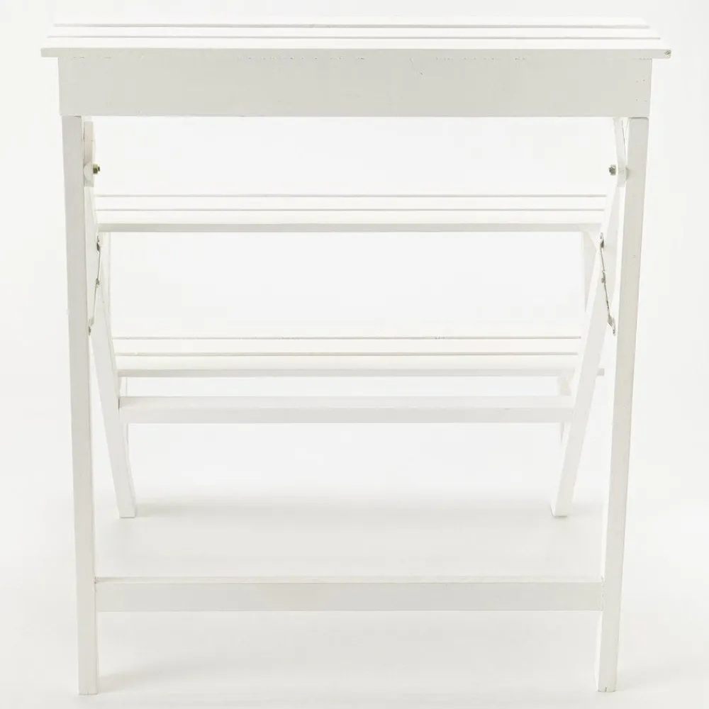 RETIF Presentoir 3 Niveaux Bois Blanc 60X50X70Cm Store