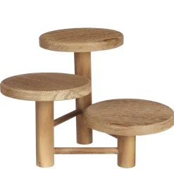 RETIF Presentoir En Bois 3 Plateaux O29 H20,5Cm Discount